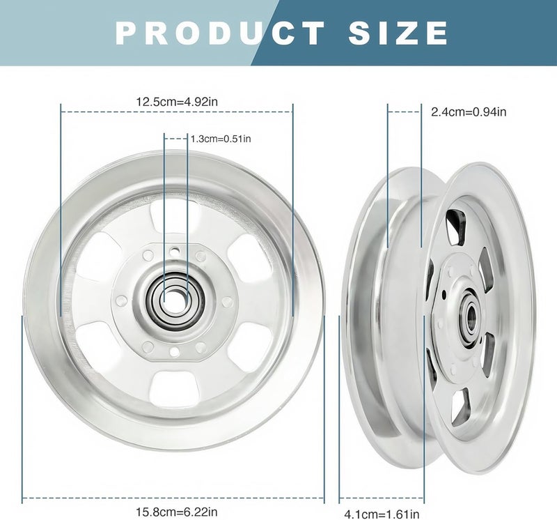 HTWORK 033-8050-00 Deck Idler Pulley Compatible with Bad Boy 039-6945-19 039-6945-17 039-6946-17 (2 PC) - Image 2